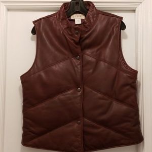 Vintage J Crew leather vest